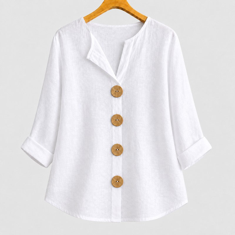 Amira | Blusa com decote em V drapeado