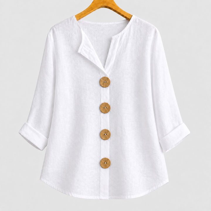 Amira | Blusa com decote em V drapeado