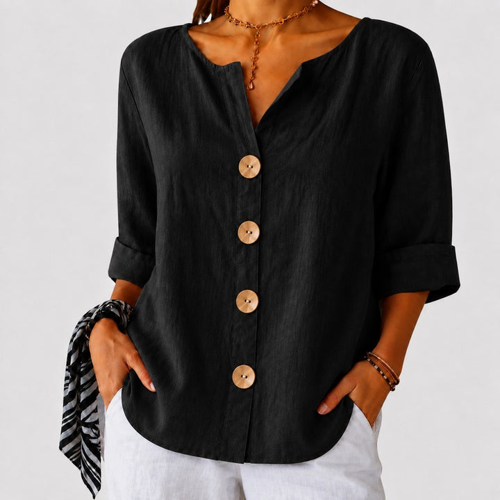 Amira | Blusa com decote em V drapeado