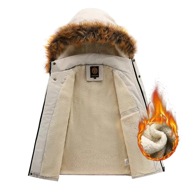 Liselotte | Lange Winterjas met Afneembare Capuchon