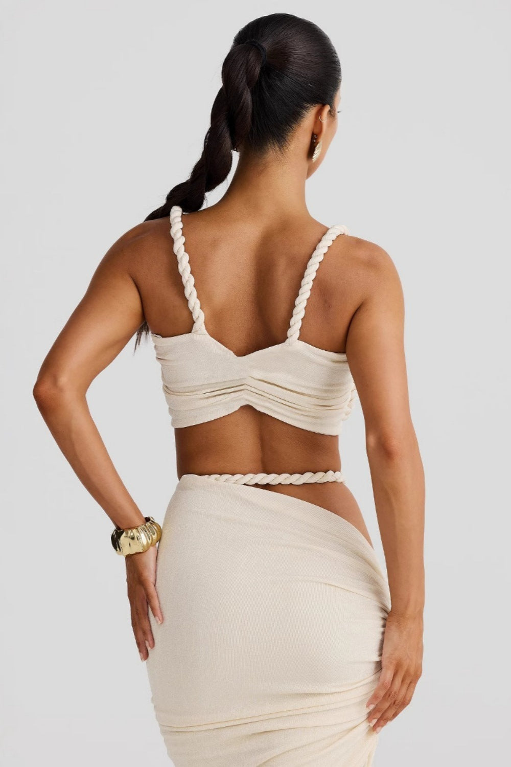 Fardau | Drapiertes Co-ord-Set mit Schlitz