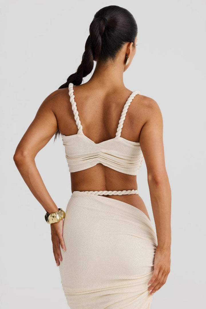 Fardau | Drapiertes Co-ord-Set mit Schlitz