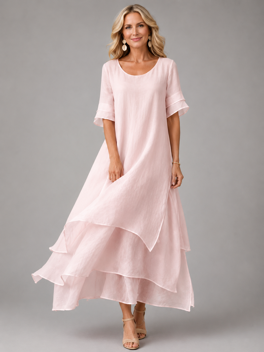 Pauline | Robe longue légère à volants