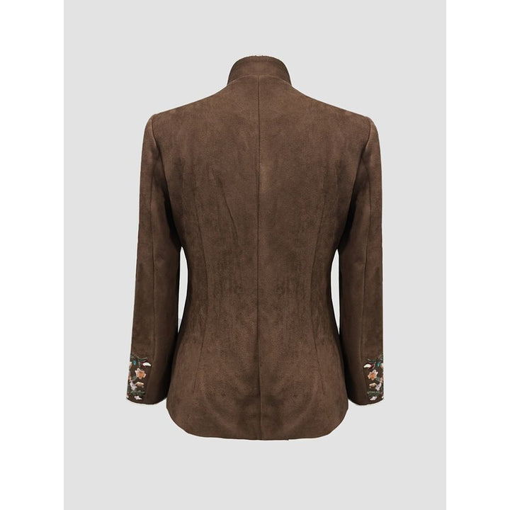 Sofia | Geborduurde blazer met stand-up kraag