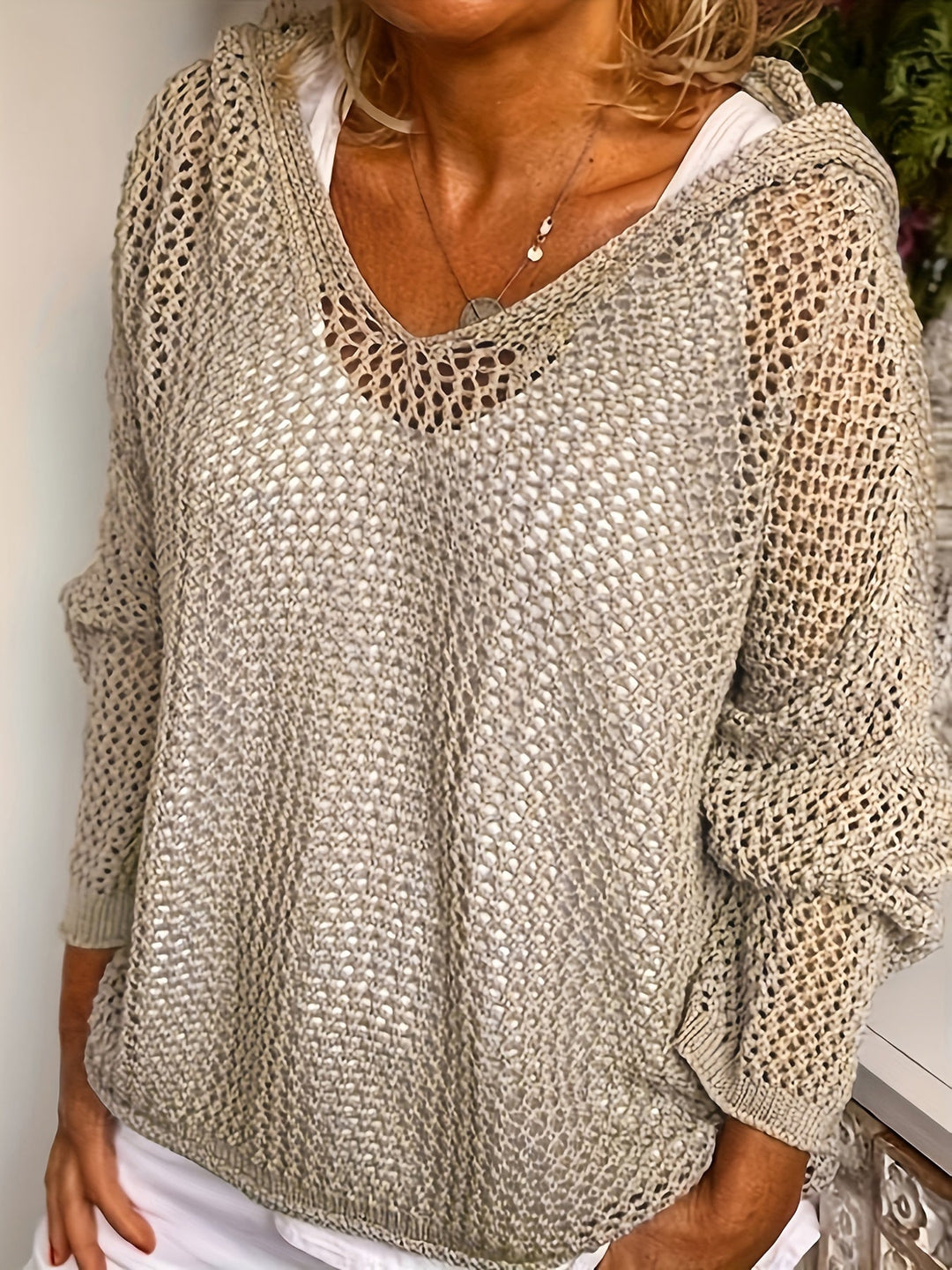 Wietske | Pull à capuche ajouré