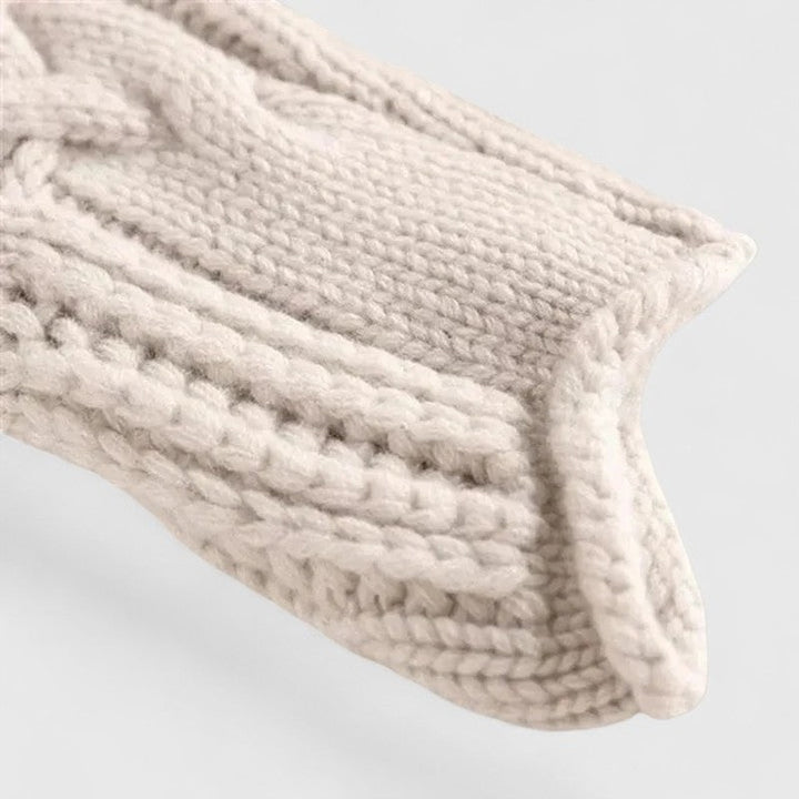 Zendrielle | Zopfmuster-Pullover mit Rollkragen