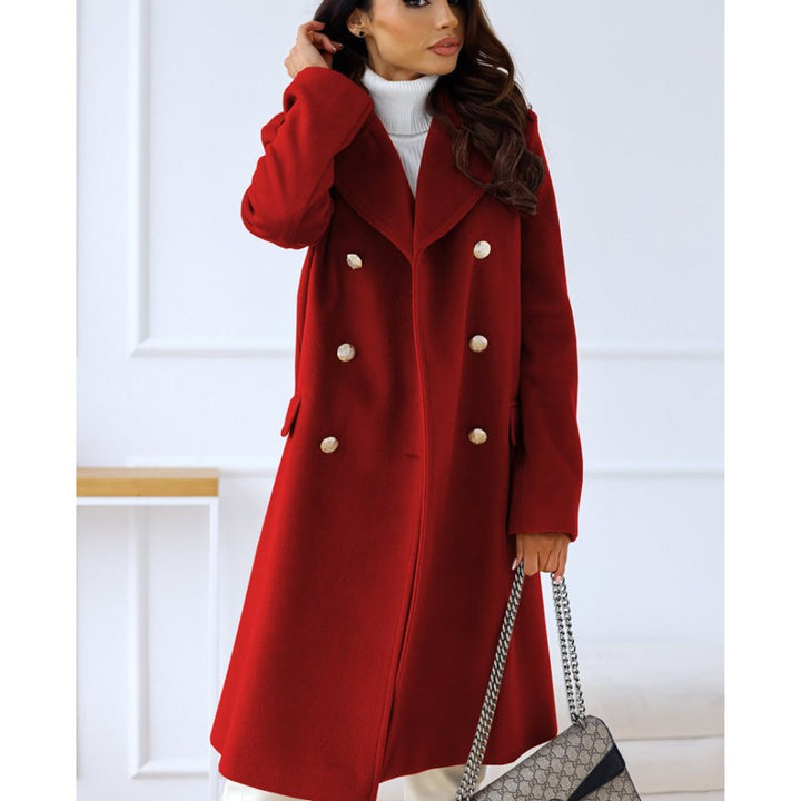 Elicia | Longue veste d’hiver structurée à double boutonnage