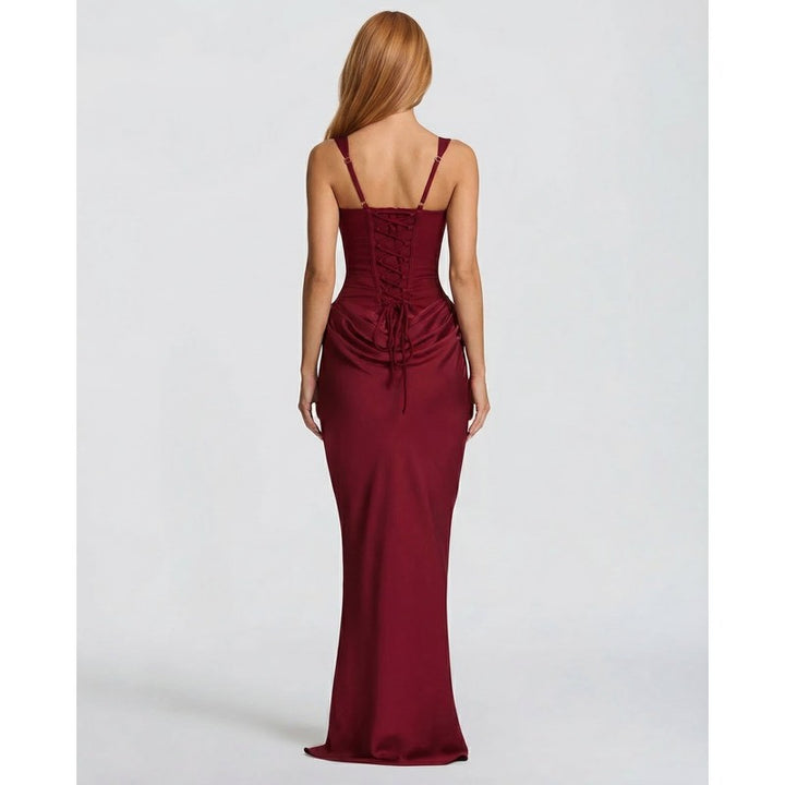 Victoria | Getailleerde korsetjurklook maxi-jurk