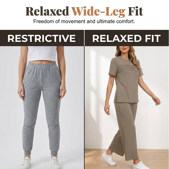 Anna | Relaxed Fit Loungeset met wijde pijpen