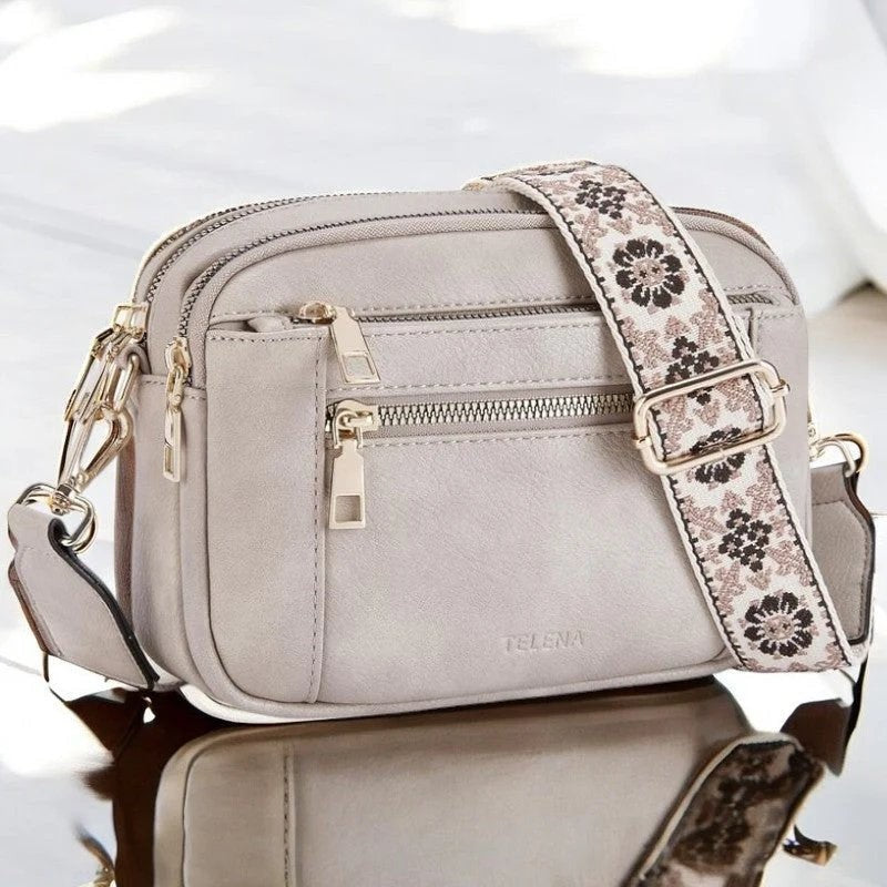 Mila | Verstellbare Schultertasche mit Blumenmuster