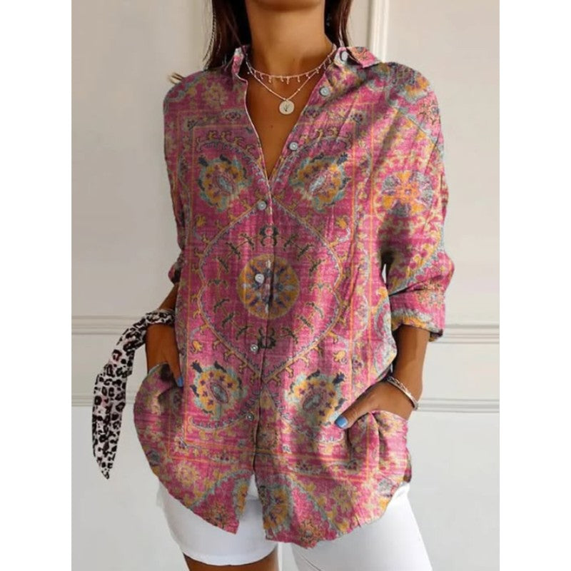 Annabel | Relaxed shirt met retroprint