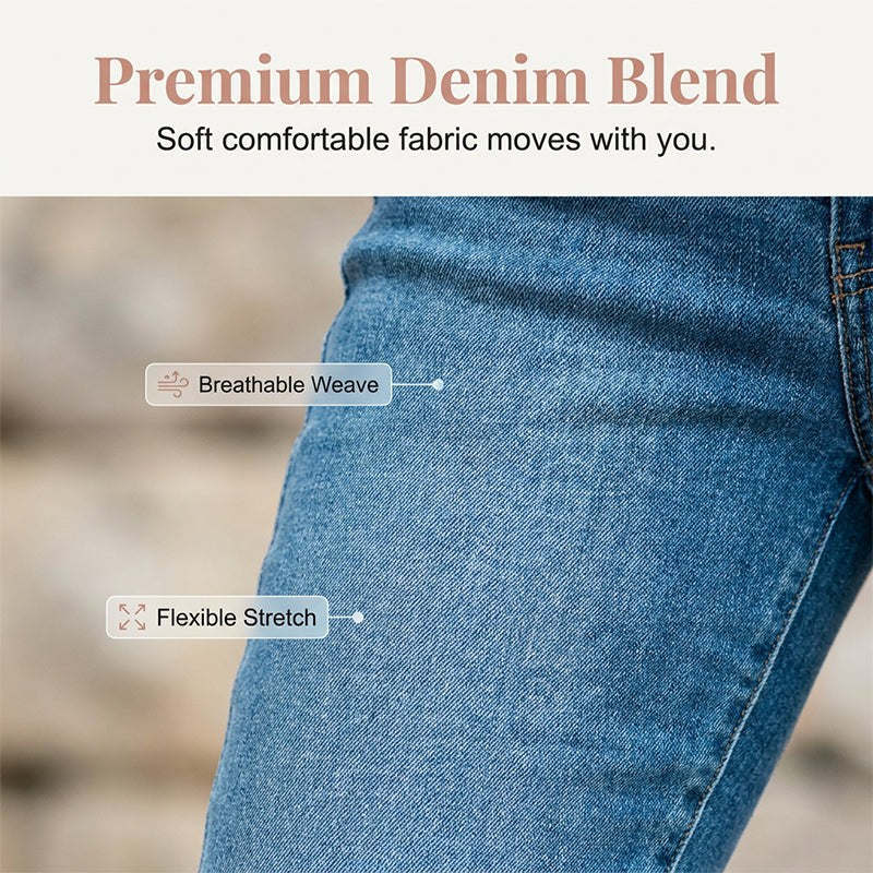 Sophia | Slim fit capri jeans met hoge taille