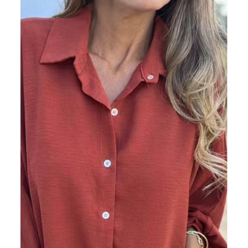 Hollynn | Camisa de corte descontraído com mangas balão