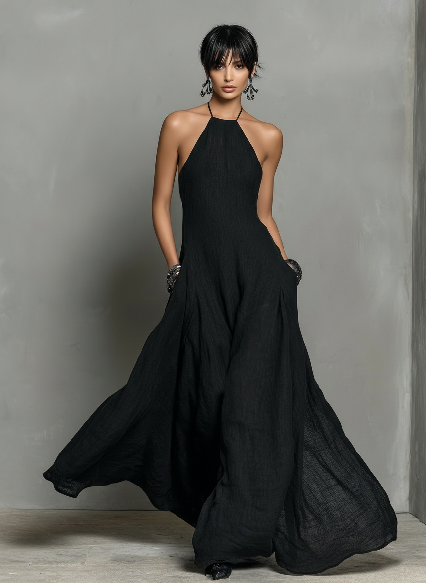 Fien | Robe longue minimaliste dos nu
