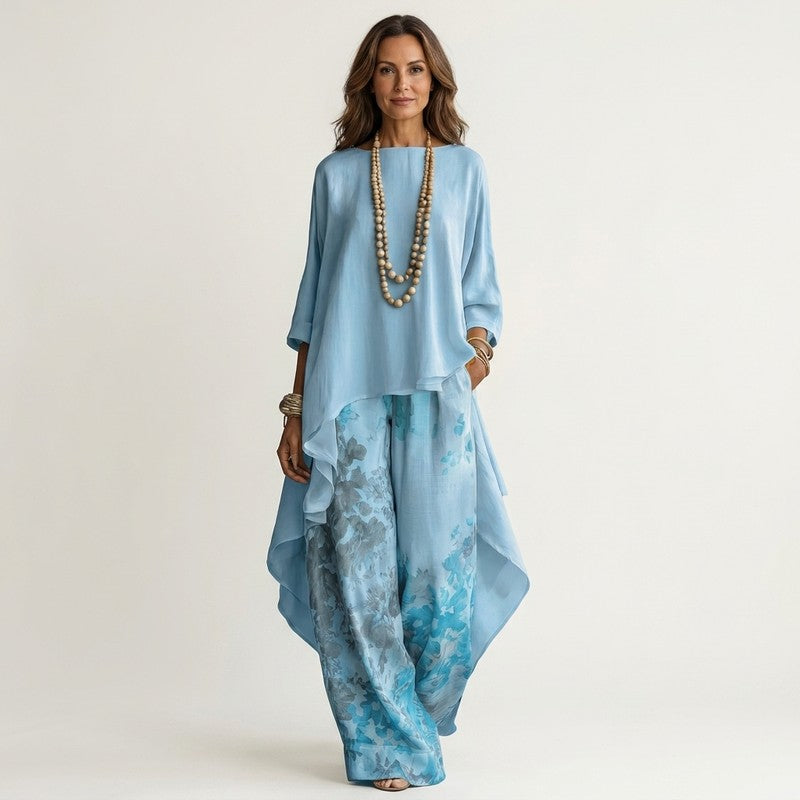 Avalyn | Asymmetrisches Tunika-und-Hose-Set
