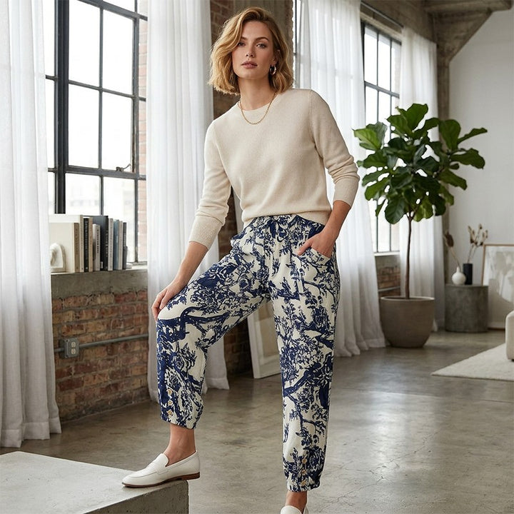 Hendrika | Bloemenprint Hoge Taille Harembroek