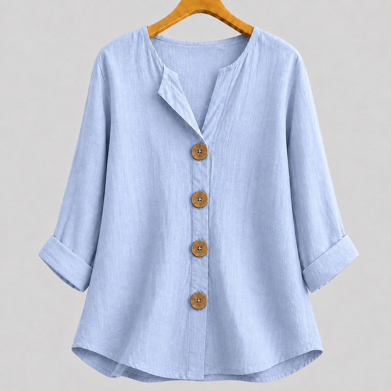Amira | Blusa com decote em V drapeado