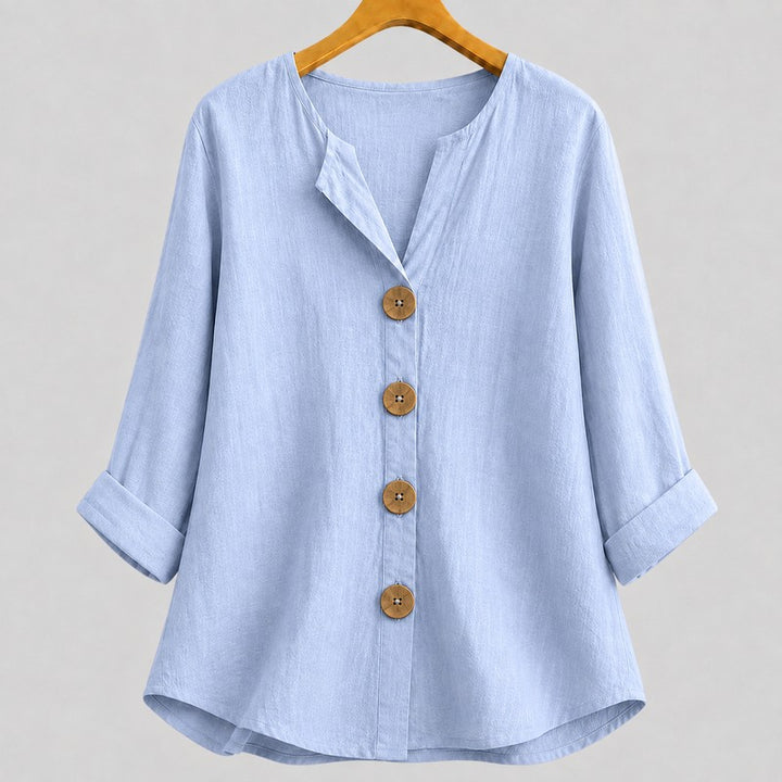Amira | Blusa com decote em V drapeado