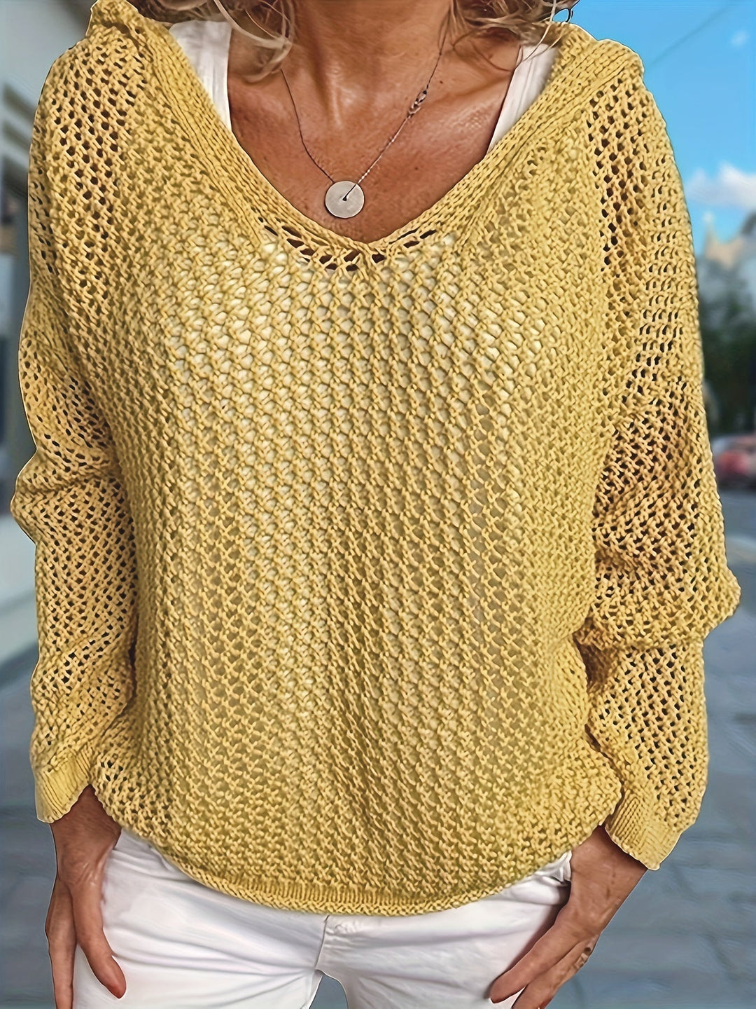 Wietske | Pull à capuche ajouré