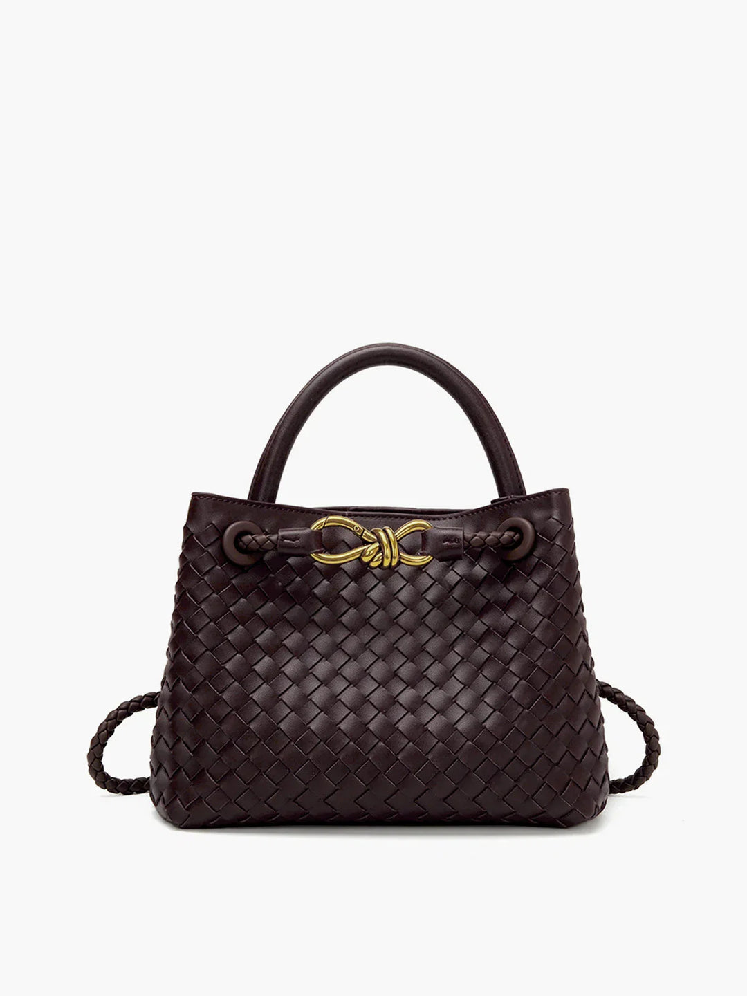 Margriet | Geflochtene Handtasche mit goldenem Verschluss