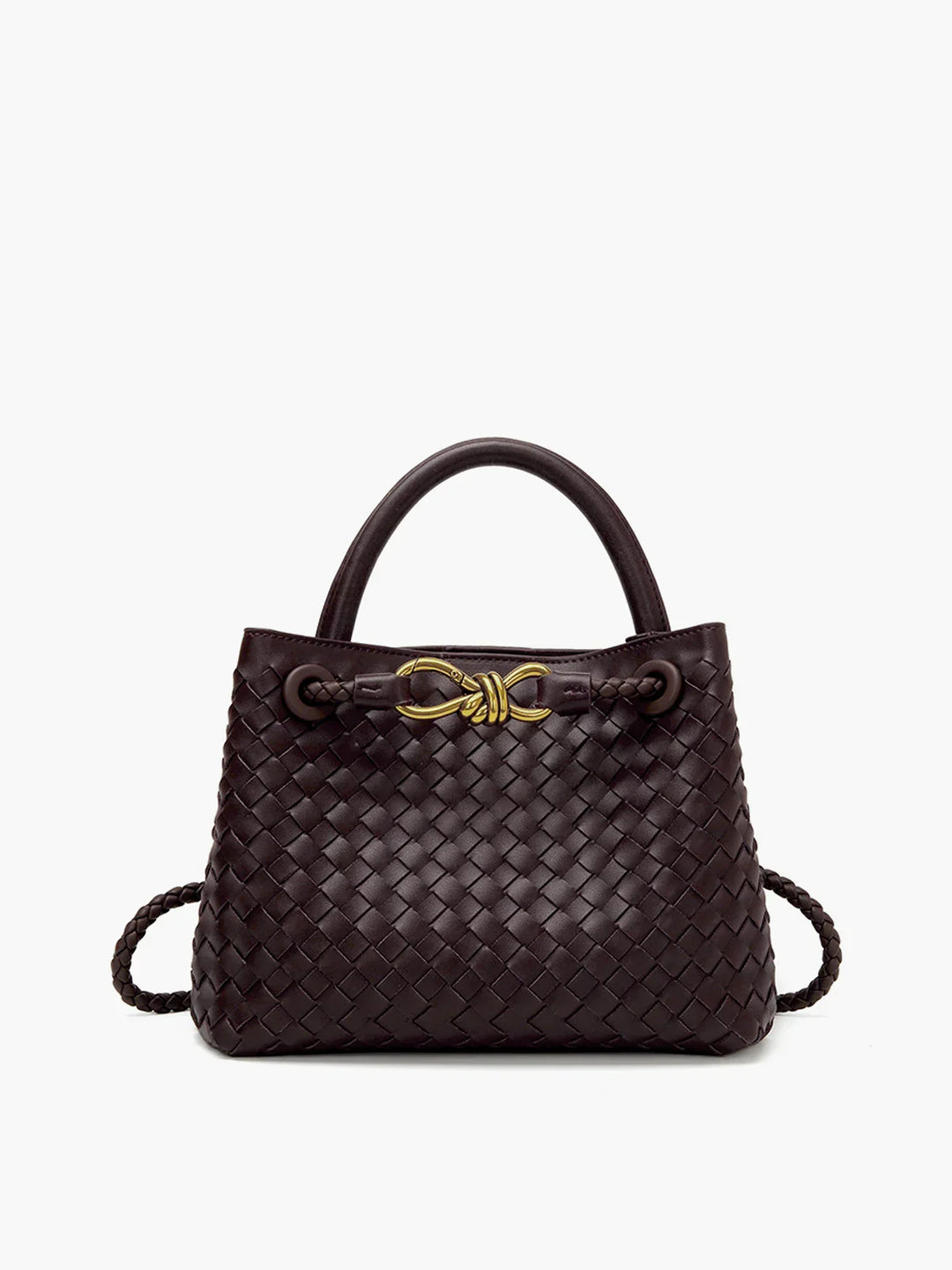 Margriet | Geflochtene Handtasche mit goldenem Verschluss