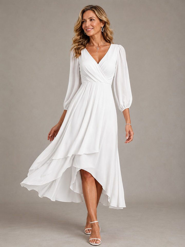 Hendrika | Fließendes Chiffon-Maxikleid