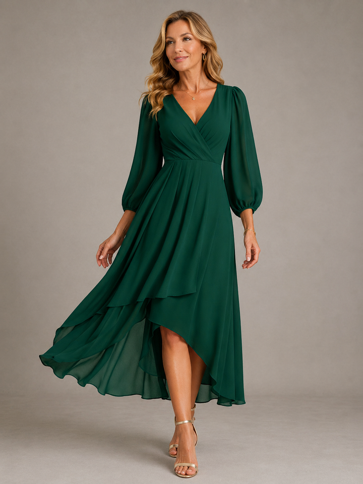 Hendrika | Fließendes Chiffon-Maxikleid