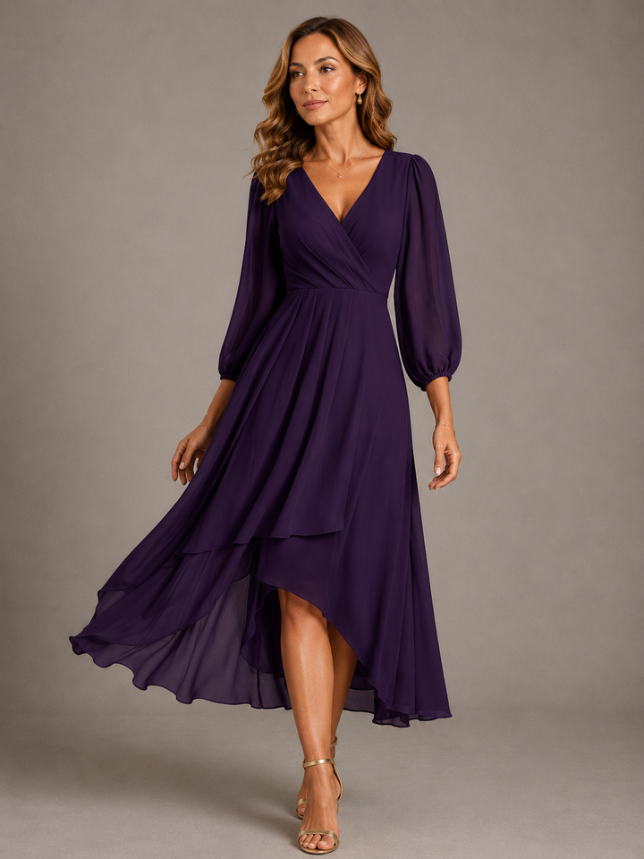 Hendrika | Fließendes Chiffon-Maxikleid