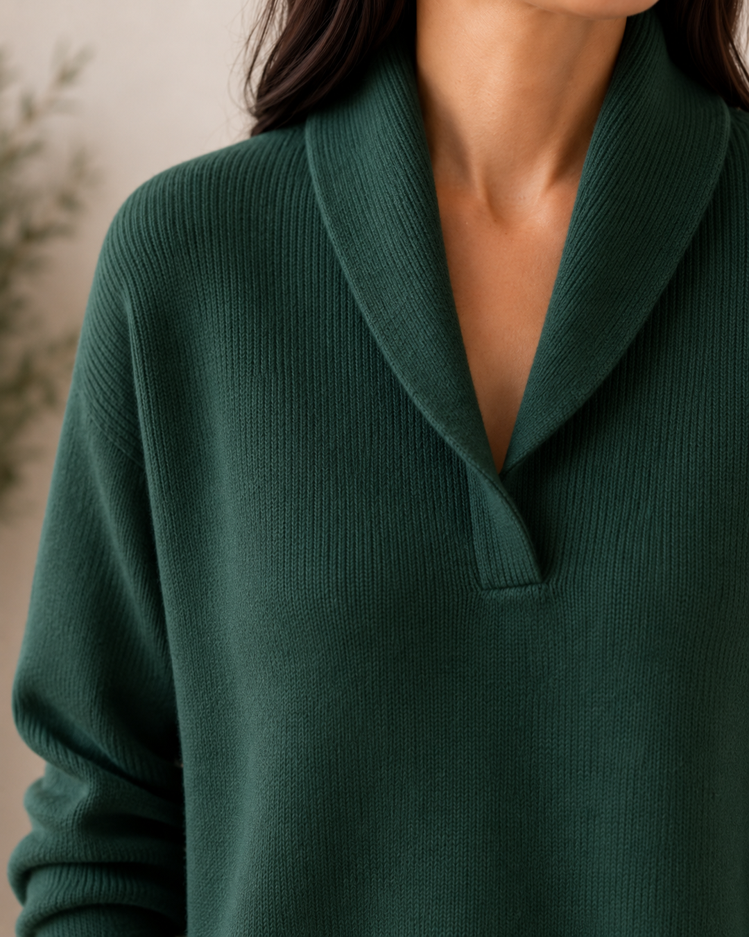 Ymke | Jersey de punto fino con cuello chal