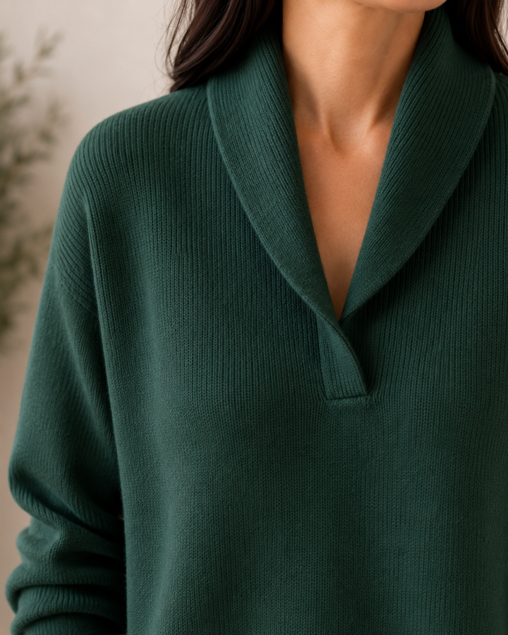 Ymke | Jersey de punto fino con cuello chal