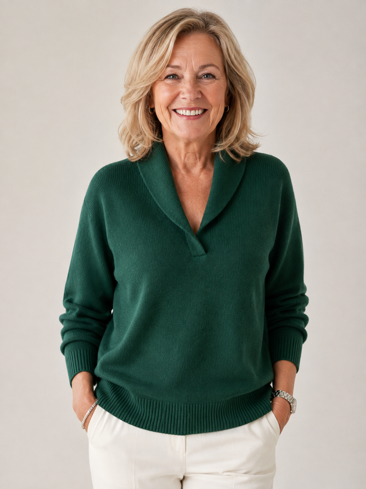 Ymke | Jersey de punto fino con cuello chal