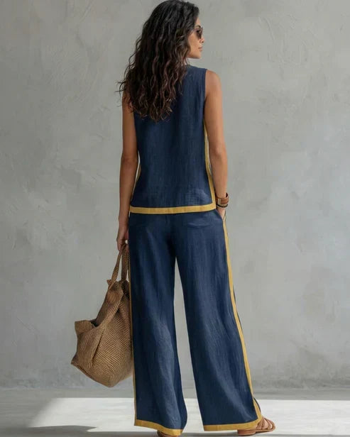 Alida | Two-Piece Set with Contrasting Piping
