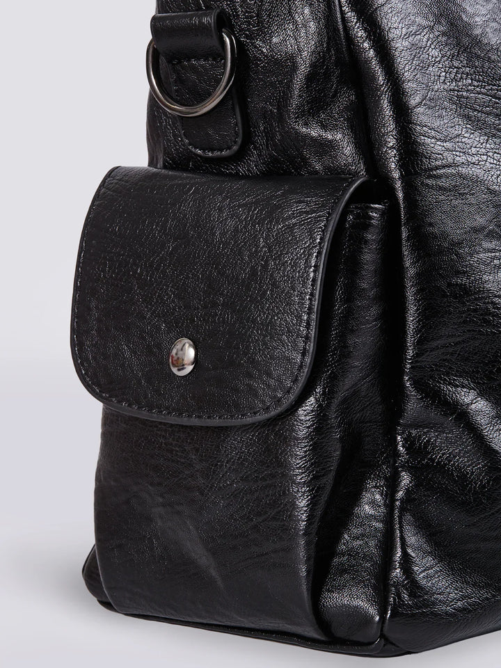 Mieke | Geräumige vegane Lederschultertasche
