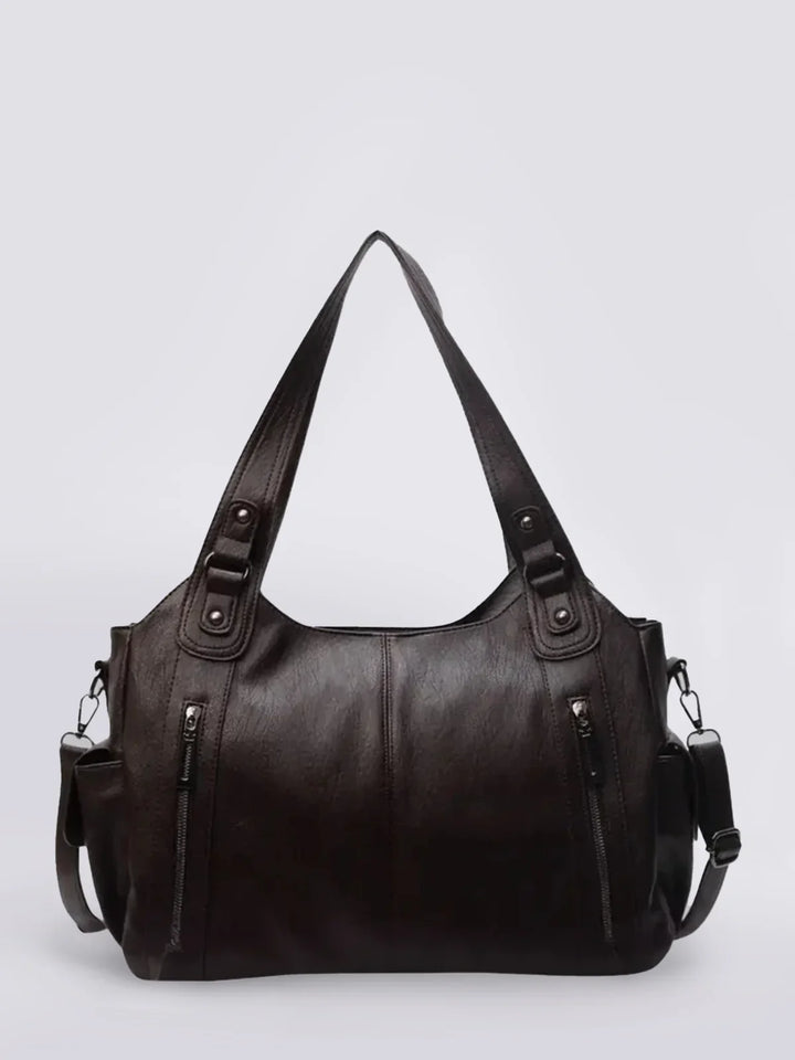 Mieke | Geräumige vegane Lederschultertasche