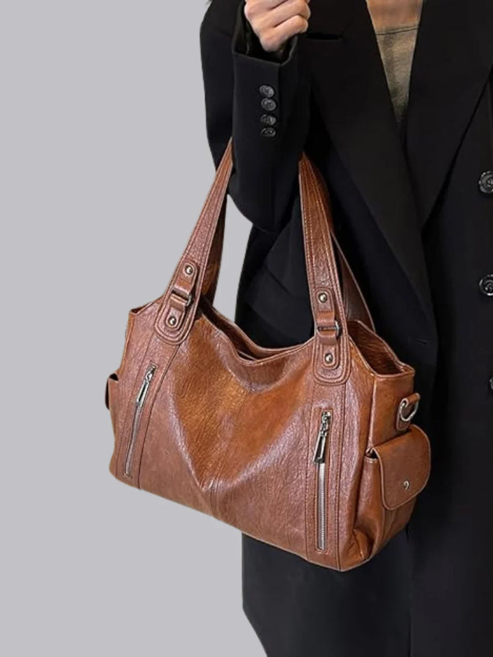 Mieke | Geräumige vegane Lederschultertasche