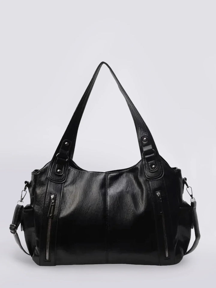 Mieke | Geräumige vegane Lederschultertasche