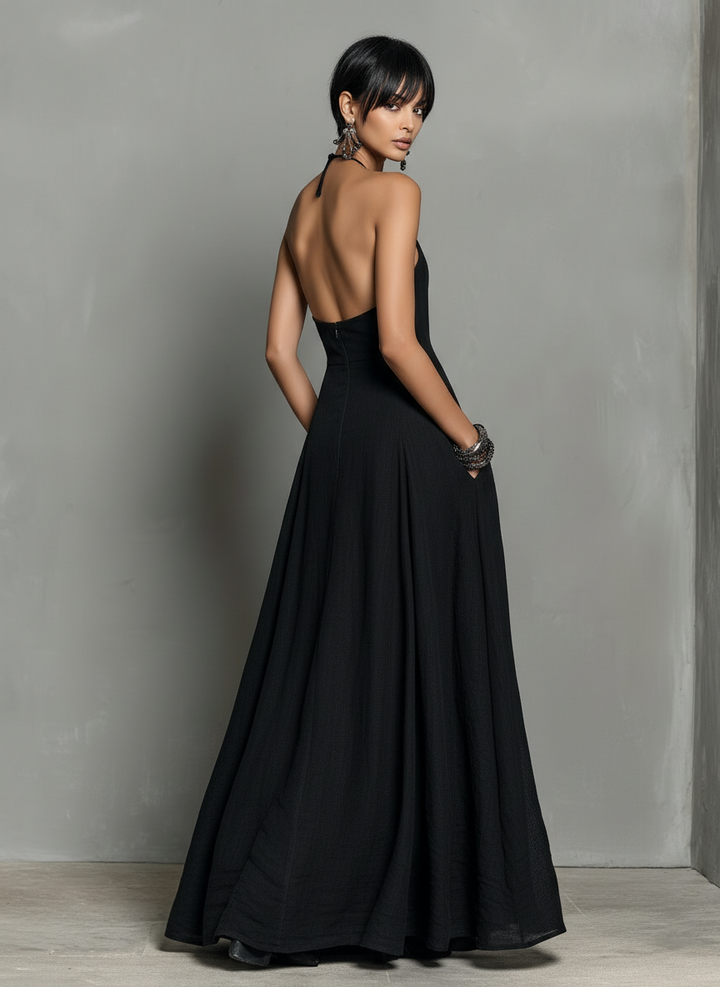 Fien | Robe longue minimaliste dos nu