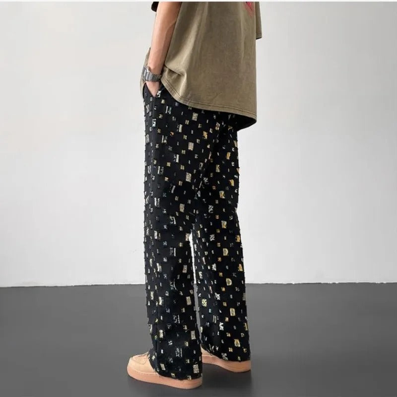 Hilde | Gerade Hose mit Mosaikmuster