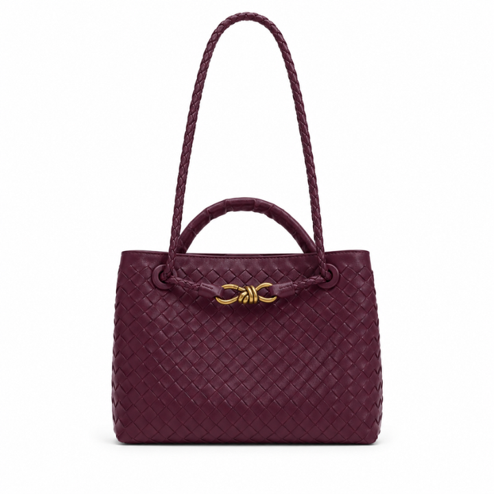 Margriet | Geflochtene Handtasche mit goldenem Verschluss