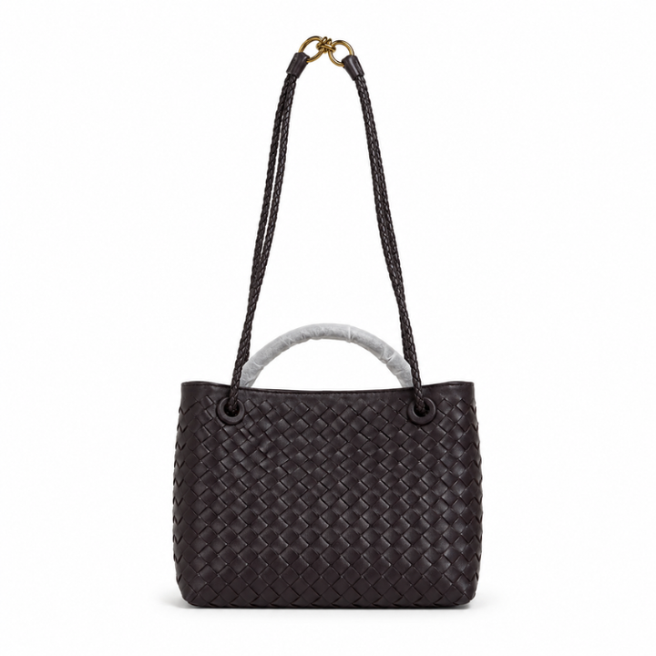 Margriet | Geflochtene Handtasche mit goldenem Verschluss