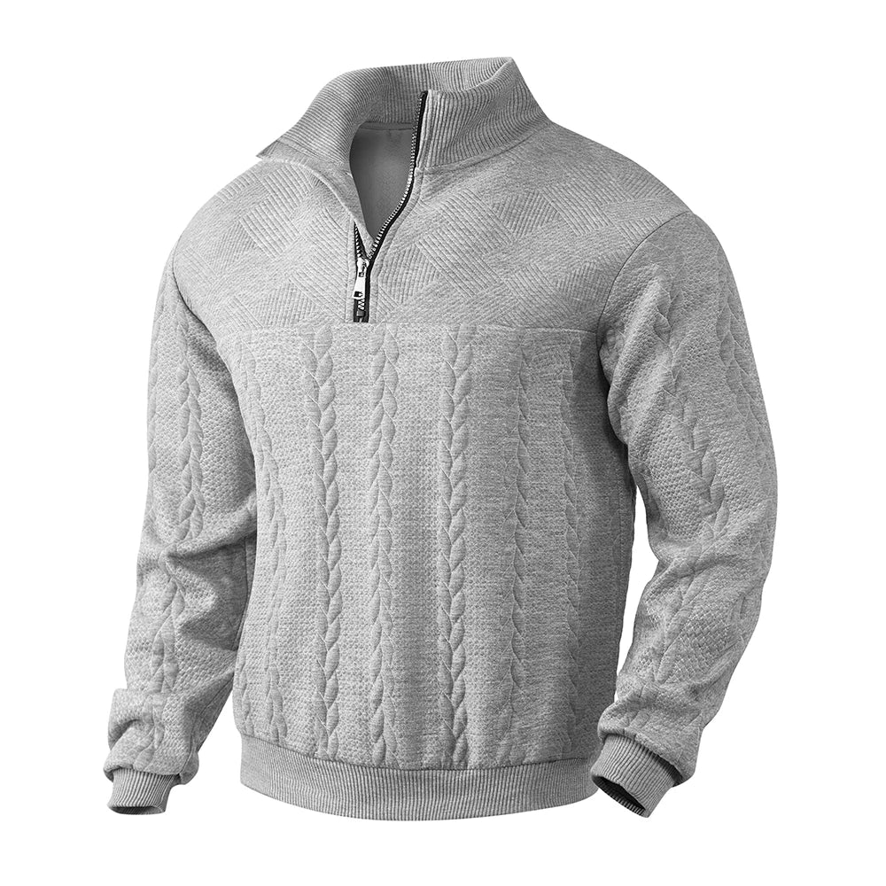 Nout | Camisola de malha texturada com meio fecho