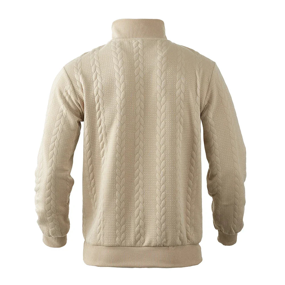 Nout | Camisola de malha texturada com meio fecho