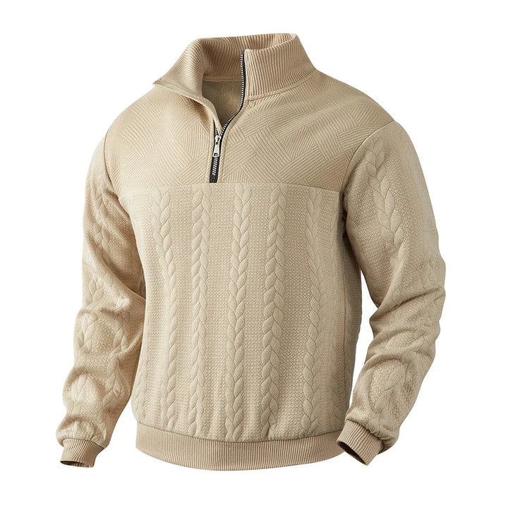 Nout | Camisola de malha texturada com meio fecho