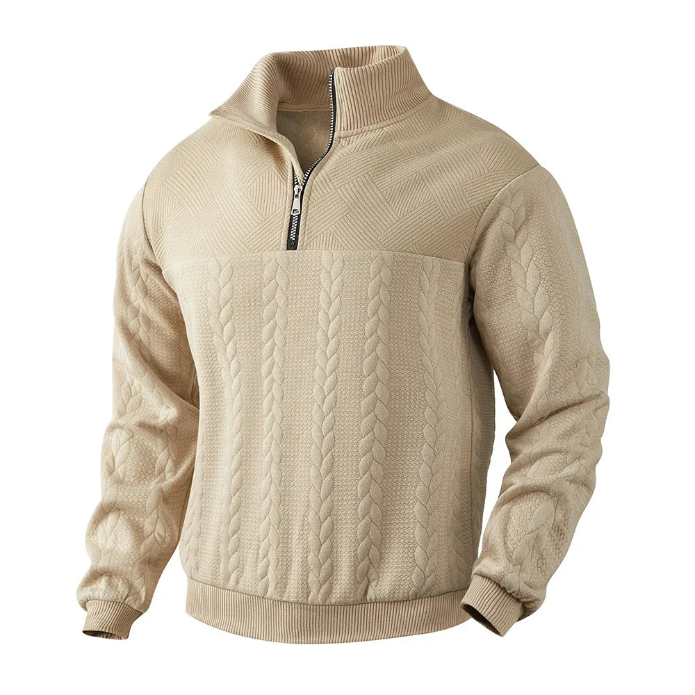 Nout | Camisola de malha texturada com meio fecho