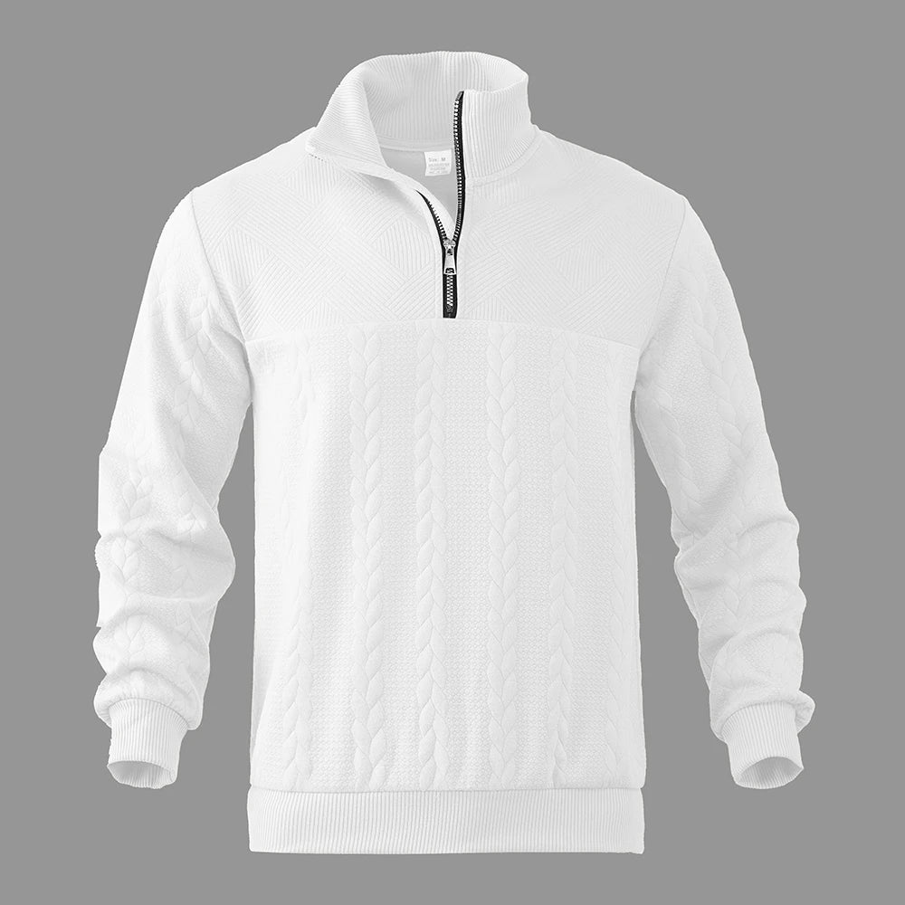 Nout | Camisola de malha texturada com meio fecho