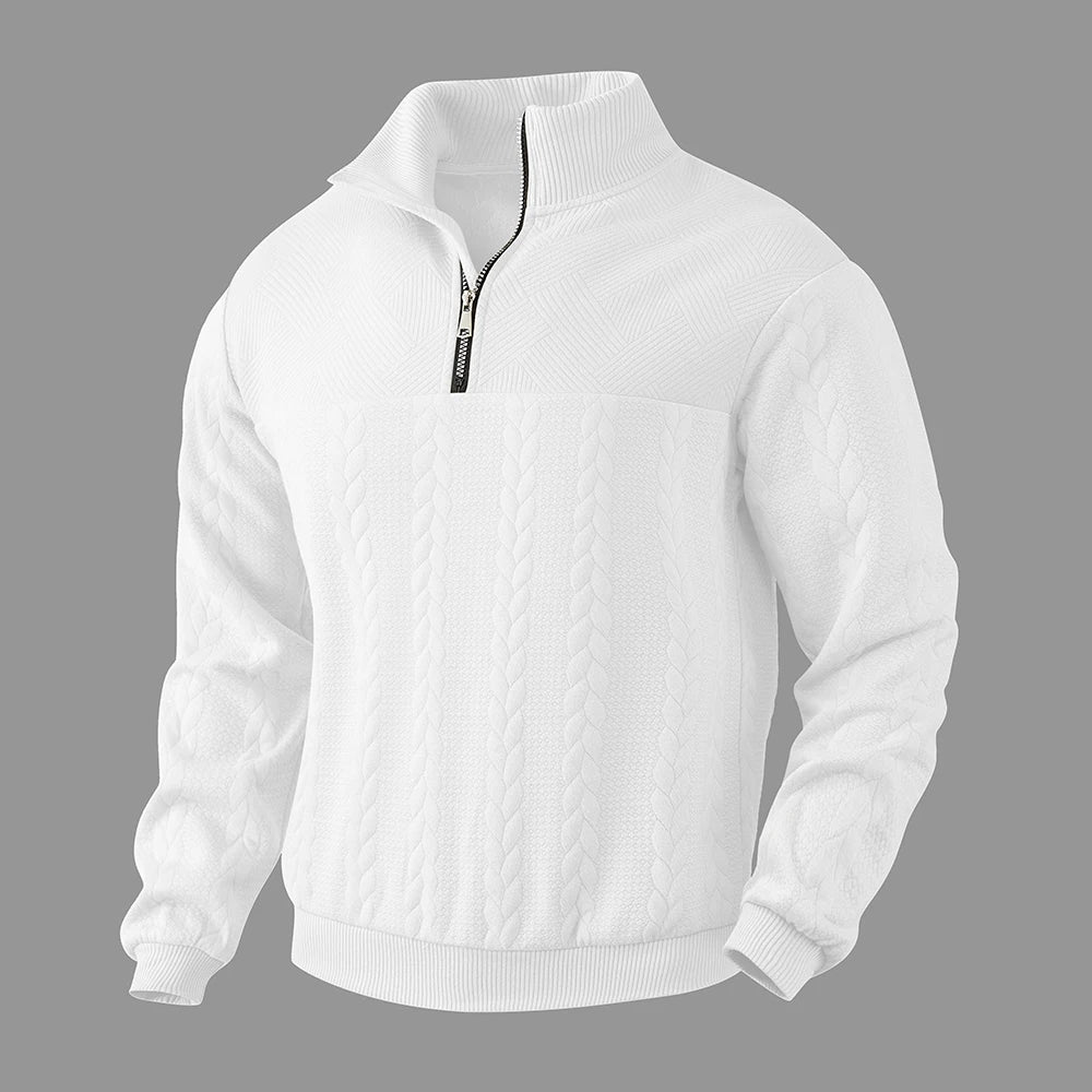 Nout | Camisola de malha texturada com meio fecho