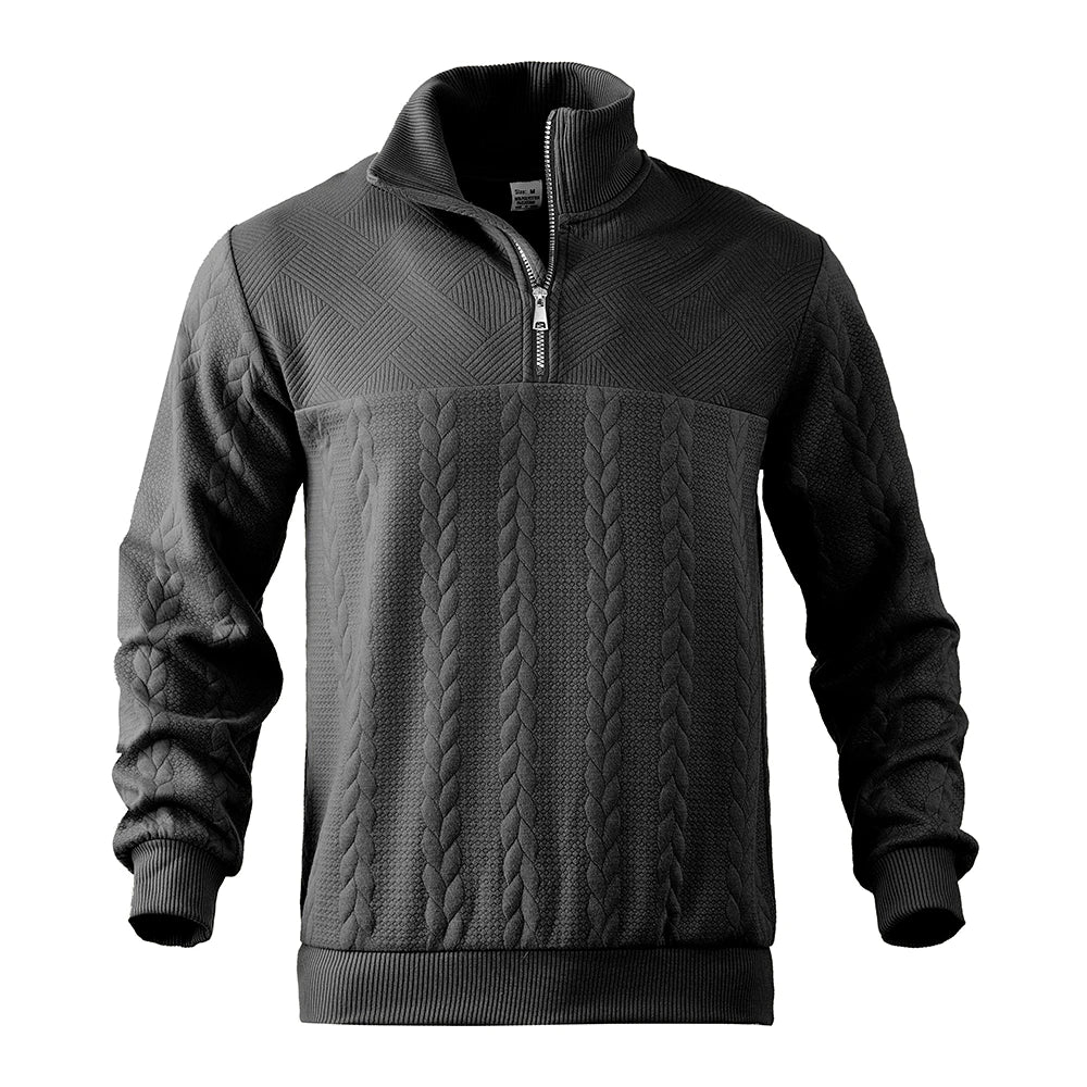 Nout | Camisola de malha texturada com meio fecho