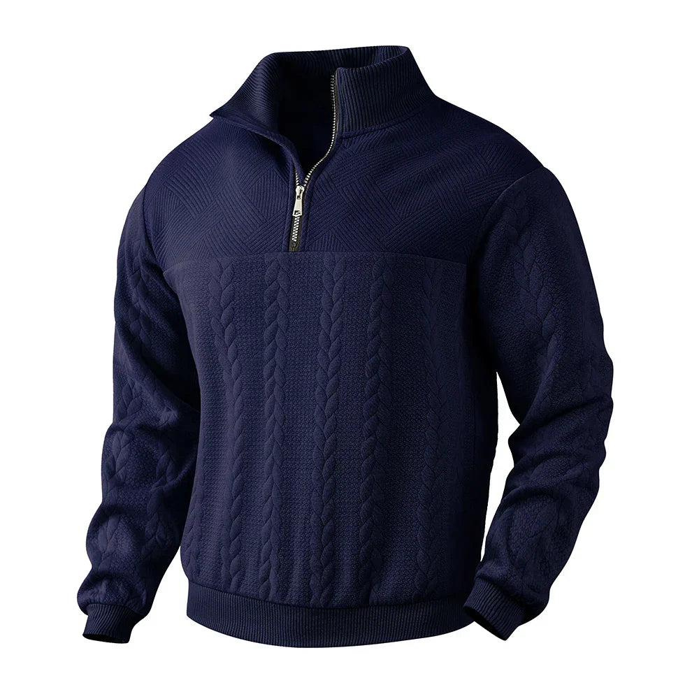 Nout | Camisola de malha texturada com meio fecho