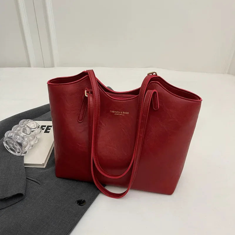 Odilia | Grand sac cabas classique en similicuir vegan