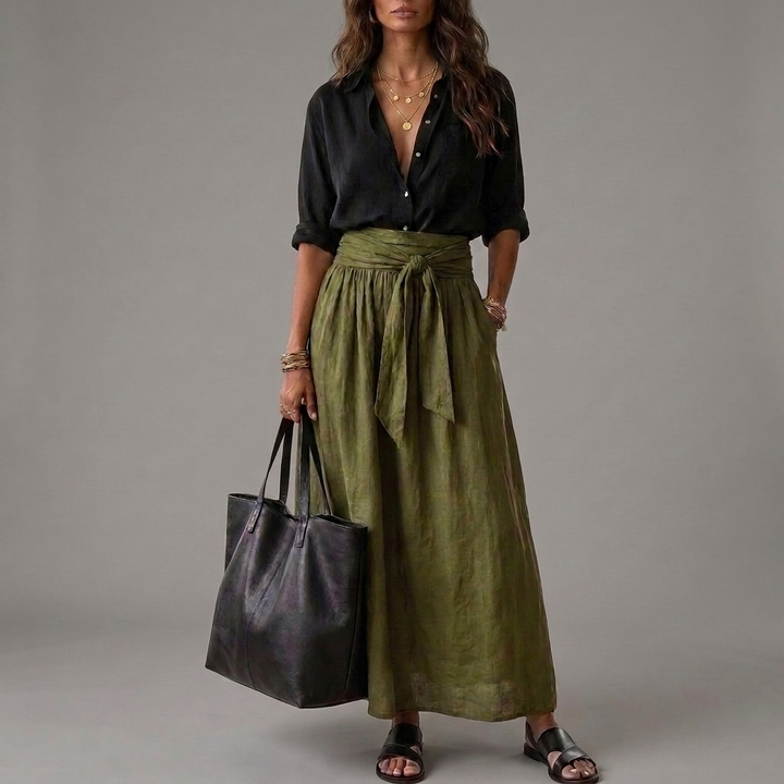 Froukje | Conjunto coordenado de duas peças em tweed, de corte fluido